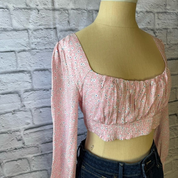 Princess Polly Pink Floral Crop Top - Picture 6 of 16